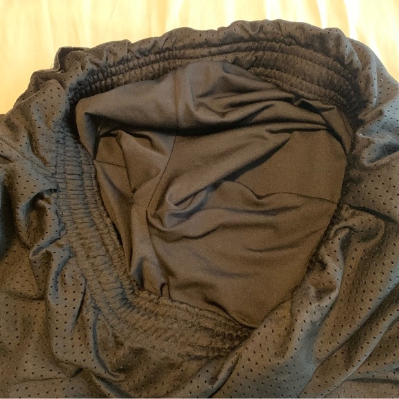 Men's Black Athletic Mesh Shorts Lined 6XL Basketball Workout - Picture 3 of 11